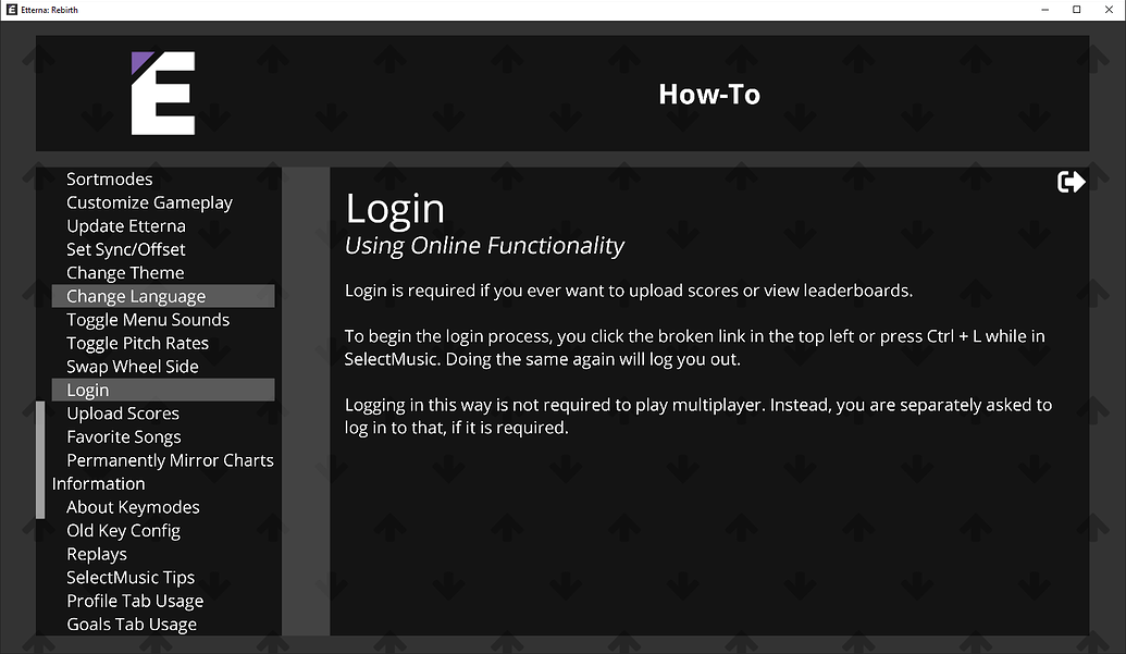 How to log into my account on etterna game support etternaonline